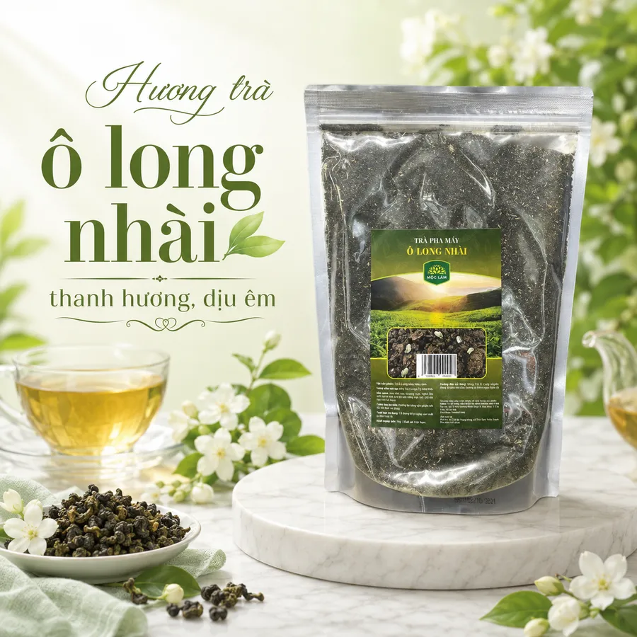 Trà ô long pha máy Mộc Lam